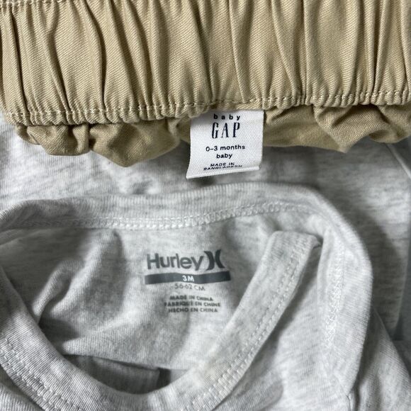 Lot of 9 Baby Boys 0-3 Bodysuits, Top & Bottoms St. Patrick’s Camo Bear Dog - Picture 11 of 13